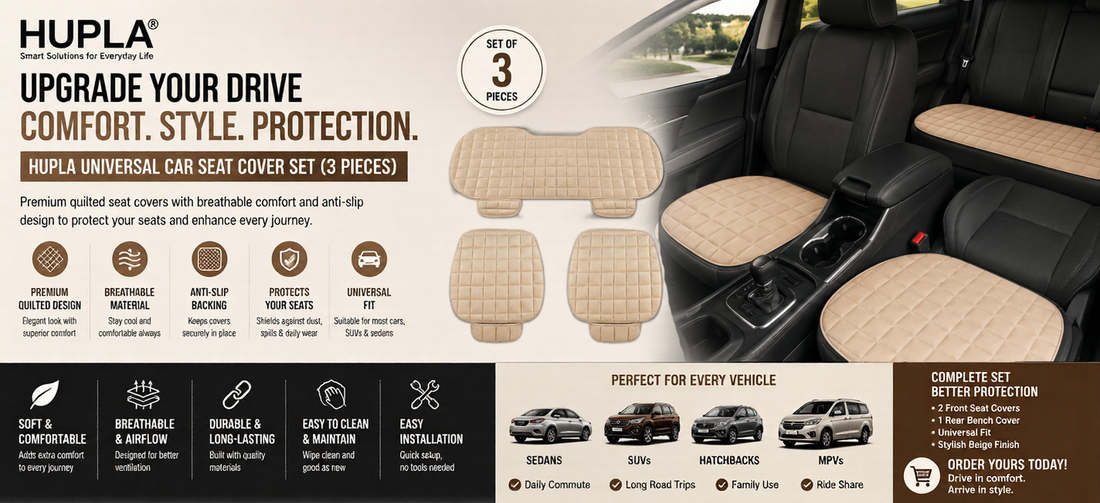 Upgrade Your Driving Comfort with the HUPLA Universal Car Seat Cover Set