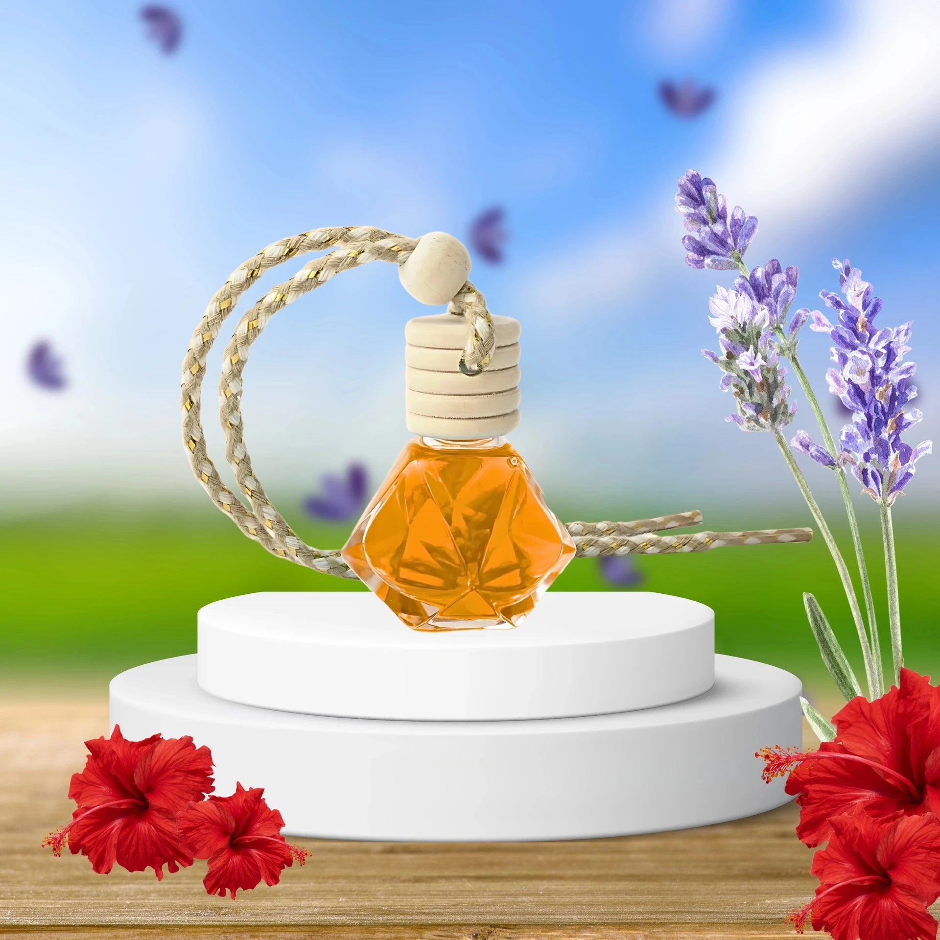 Vanilla Caramel Car Air Freshener Hanging Perfume | Long Lasting Premium Fragrance Diffuser for Car, Office & Home – 12ml