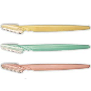 HUPLA Eyebrow Razor Set for Women (Pack of 3) | Face & Eyebrow Hair Remover | Dermaplaning Tool for Smooth Skin & Peach Fuzz Removal