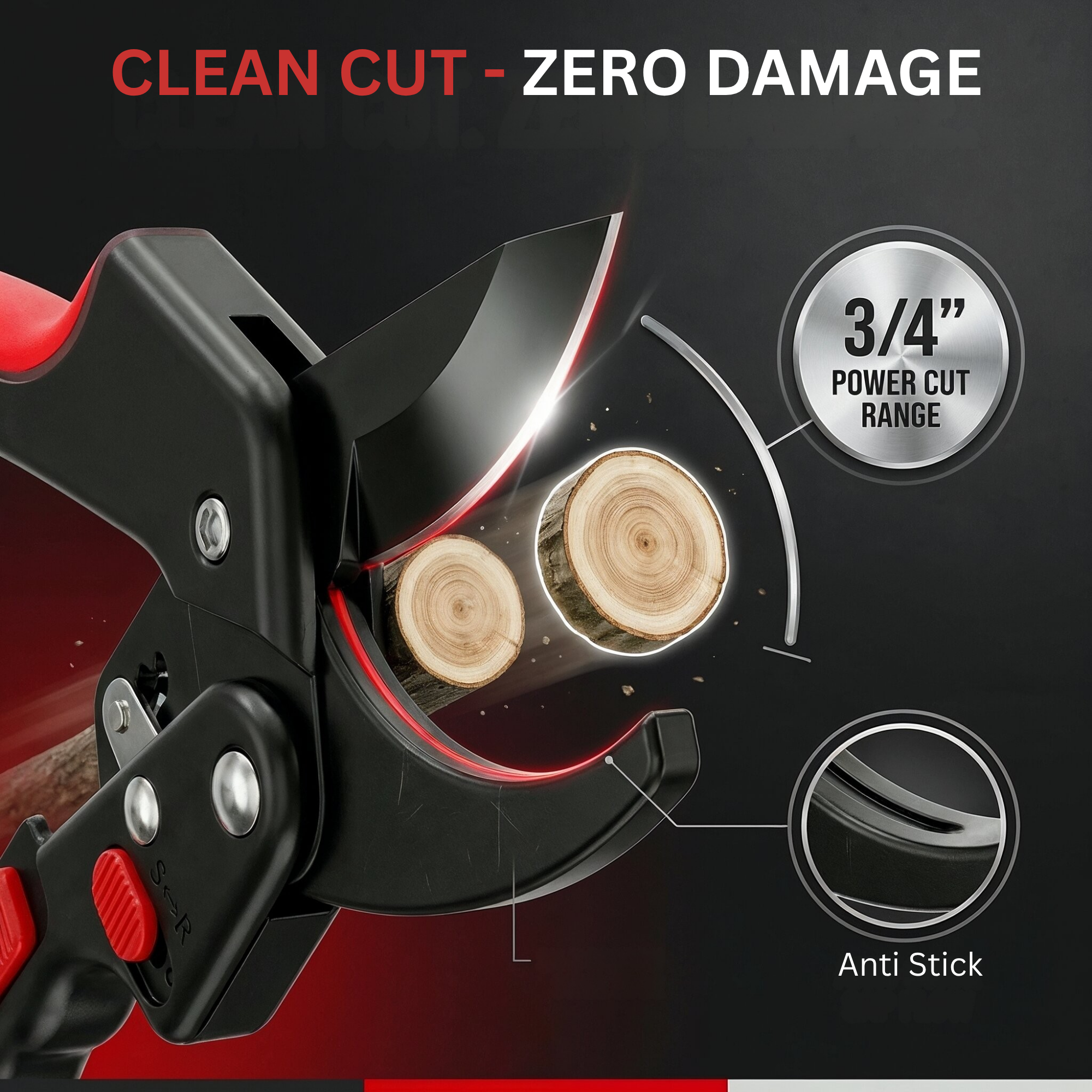 Professional Pruning Shears SK5 Steel Blade | Garden Secateurs Cutter | Heavy Duty Plant Trimming Tool with Safety Lock