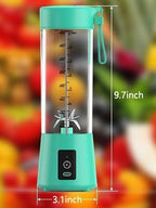 HUPLA Portable USB Rechargeable Juicer Blender 380ml | 6 Stainless Steel Blade Mini Fruit Blender with 1200mAh Battery for Smoothies, Shakes & Juices