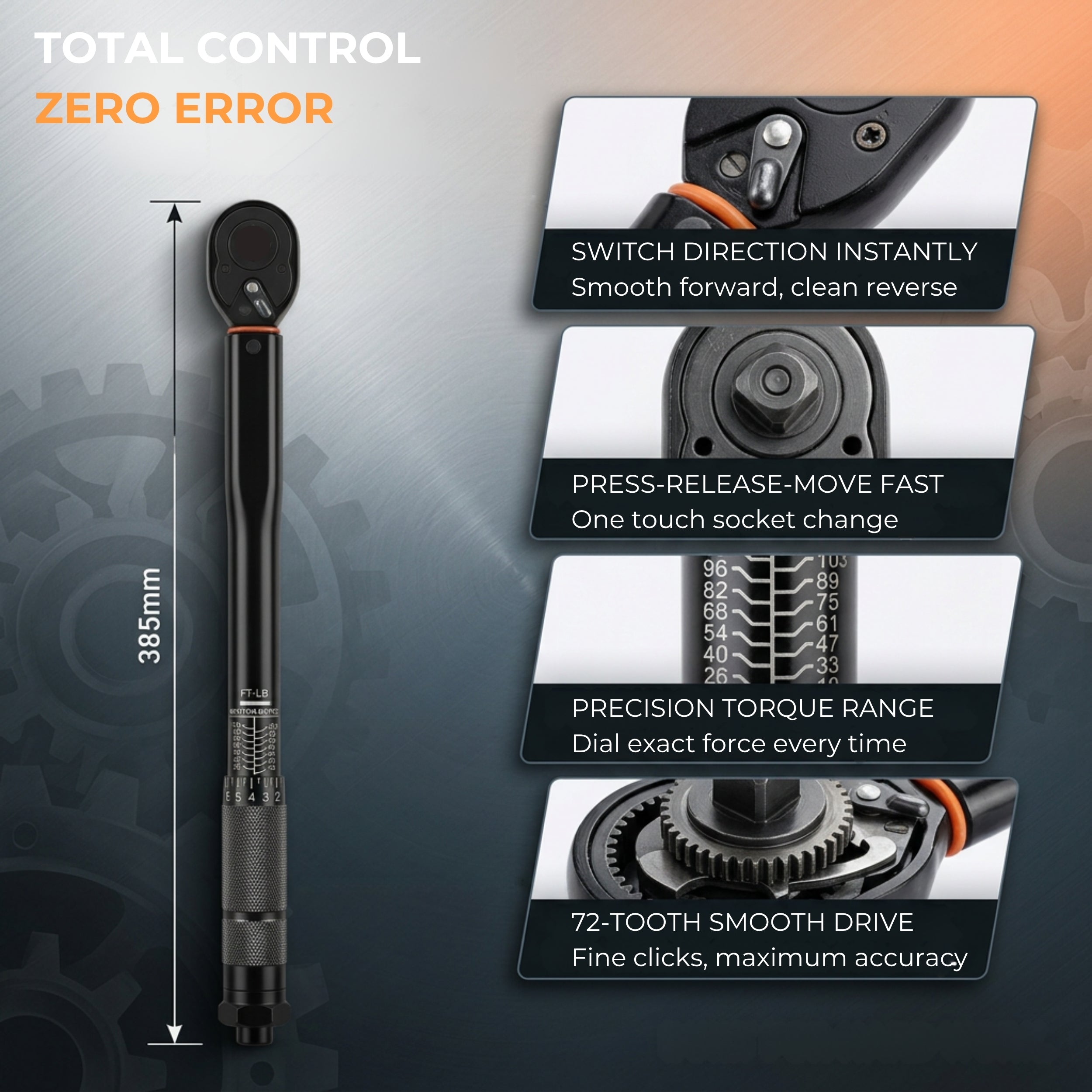 HUPLA Precision Torque Wrench – Adjustable Click Type Professional Tool