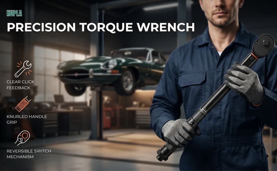 HUPLA Precision Torque Wrench – Adjustable Click Type Professional Tool