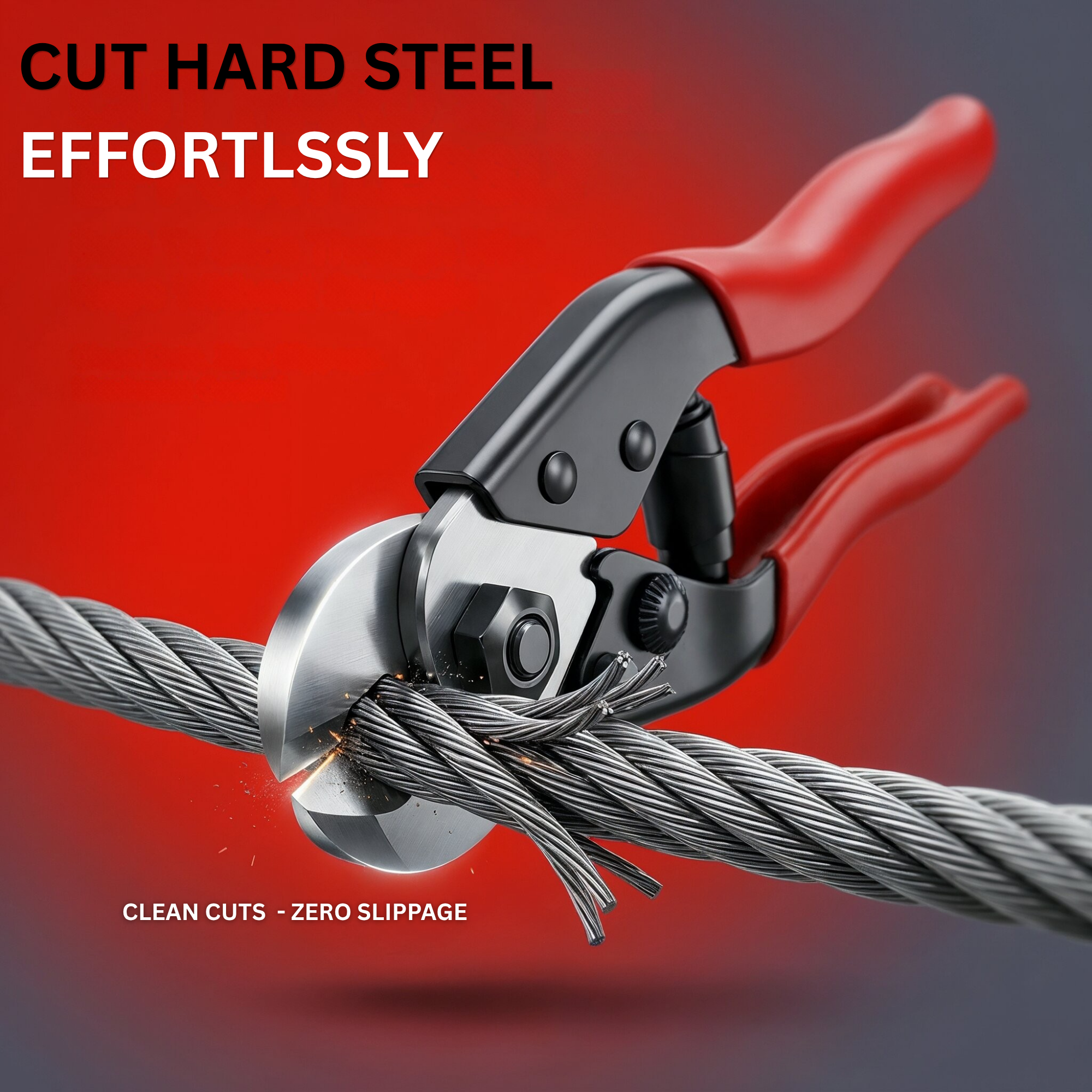 Heavy Duty Wire Rope Cutter 7.7 Inch | Steel Cable Cutter Tool | Stainless Steel Blade for Bicycle, Aircraft Cable & Metal Wire