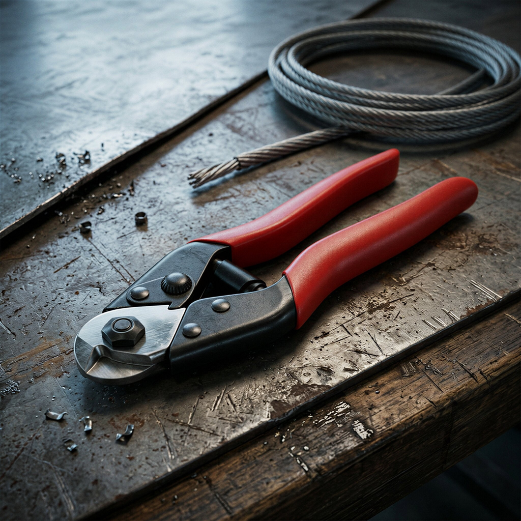 Heavy Duty Wire Rope Cutter 7.7 Inch | Steel Cable Cutter Tool | Stainless Steel Blade for Bicycle, Aircraft Cable & Metal Wire