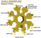 HUPLA Snowflake Multi-Tool Keychain | Compact Multipurpose Pocket Tool with Wrench & Screwdriver Functions
