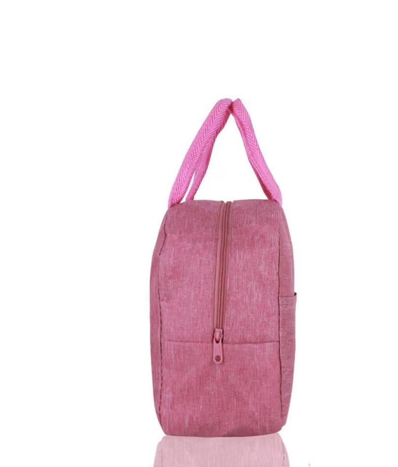Compact Multi-Purpose Cosmetic & Lunch Bag for Women – Zipper Storage Organizer with Carry Handles