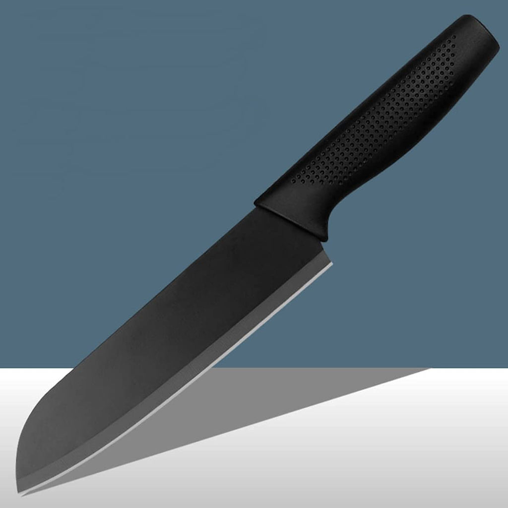 HUPLA 3-Piece Stainless Steel Kitchen Knife Set | Black Coated Cleaver, Chef Knife & Paring Knife with Ergonomic Non-Slip Handles | Multipurpose Vegetable, Fruit & Meat Cutting Knives
