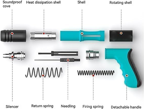 Manual Steel Nail Gun Tool Kit with 20 Nails | Concrete Wall Fastening Tool Manual Steel Nail Gun Tool Kit with 20 Nails | Heavy Duty Concrete Wall Fastening Tool