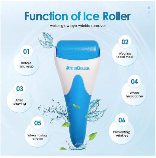 Ice Roller for Face & Skin – Reusable Facial Cooling Roller for Puffiness, Skincare & Refreshing Massage