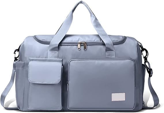 Large Travel Duffle Bag with Shoe & Front Pockets – Convertible Hand Carry & Shoulder Bag for Travel, Gym & Weekend Trips