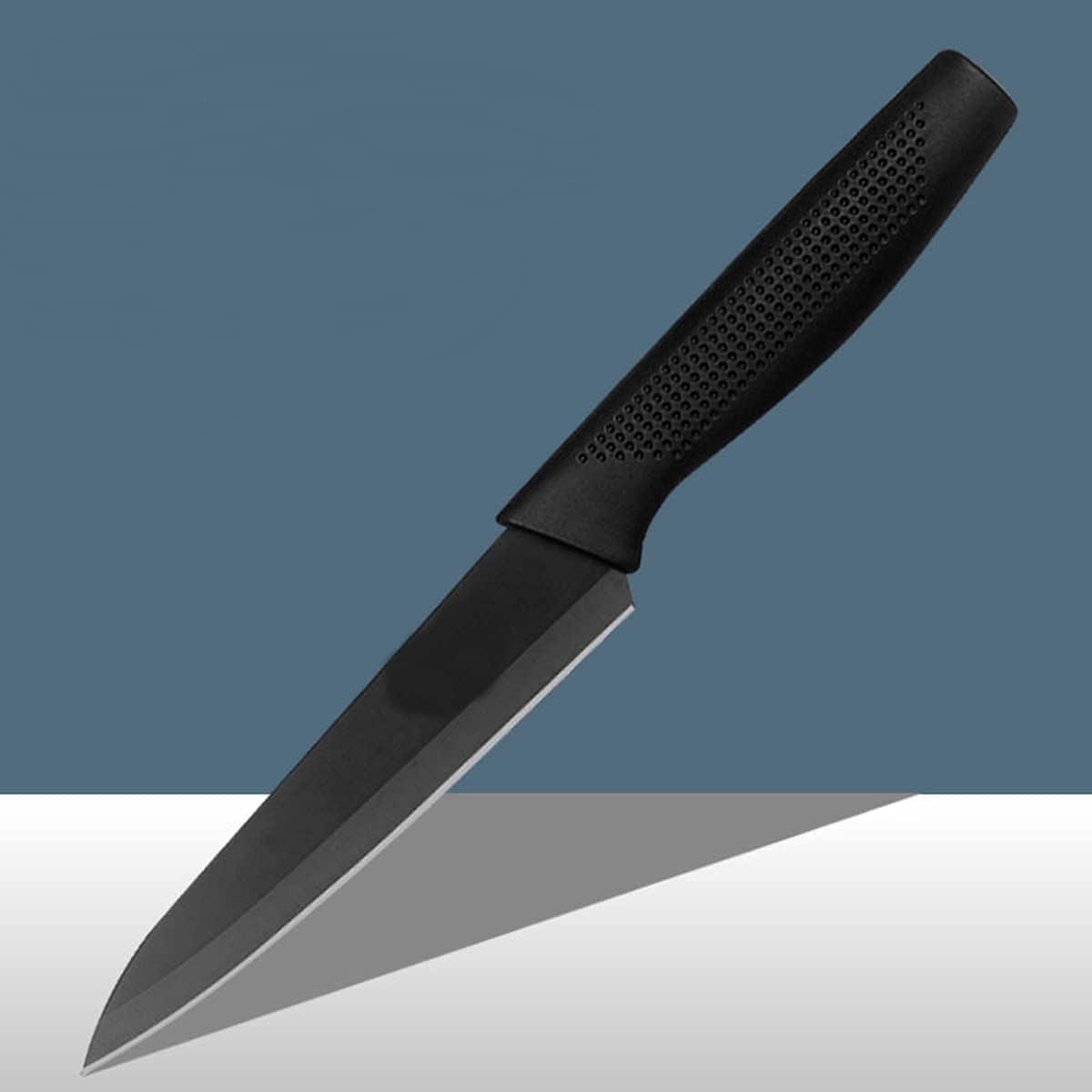HUPLA 3-Piece Stainless Steel Kitchen Knife Set | Black Coated Cleaver, Chef Knife & Paring Knife with Ergonomic Non-Slip Handles | Multipurpose Vegetable, Fruit & Meat Cutting Knives