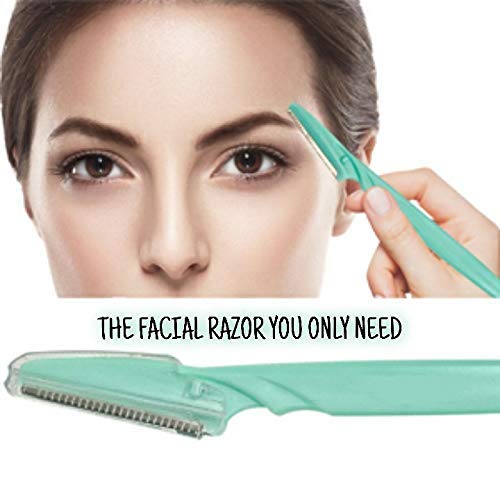 HUPLA Eyebrow Razor Set for Women (Pack of 3) | Face & Eyebrow Hair Remover | Dermaplaning Tool for Smooth Skin & Peach Fuzz Removal