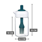 HUPLA Cooking Oil Dispenser Bottle with Silicone Basting Brush | Refillable Oil Brush Container for Cooking, BBQ, Baking & Kitchen Use – 1 Pc