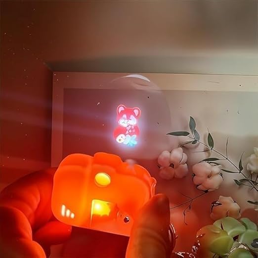 Mini Unicorn Rainbow Projection Camera Keychain – Interactive Light-Up Toy & Bag Charm
