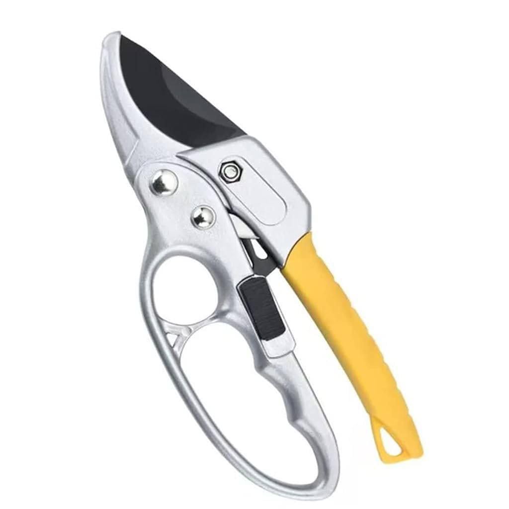 Ratchet Pruning Shears for Gardening | Heavy Duty Bypass Cutter for Plants, Branches & Flowers