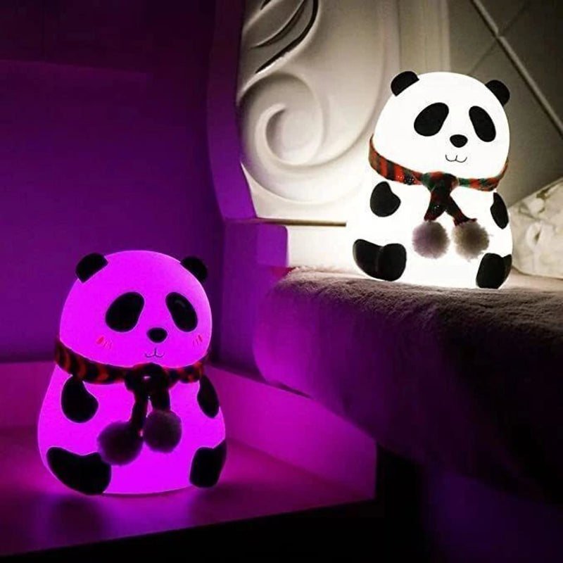 HUPLA Cute Panda LED Night Lamp | Soft Warm Bedside Night Light for Kids Room, Bedroom & Nursery