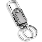 Multi-Function Metal Keychain Bottle Opener with Double Key Rings & Carabiner – Portable Key Holder | 1 Pc