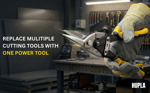 Heavy Duty Aviation Tin Snips – Straight Cut Metal Cutter | Alloy Steel Blade | Non-Slip Grip Sheet Cutting Tool