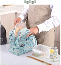 Perfect school bag & Insulated Lunch Bag / Tiffin Bag – Blue Fish Print