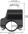 HUPLA Motorcycle Helmet Lock with 2 Keys | Universal Handlebar Mount Helmet Security Lock with Metal Shackle & Installation Kit for Bikes & Scooters – Black