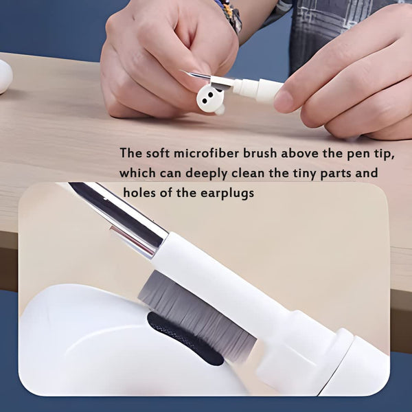 HUPLA 3-in-1 Earbuds Cleaning Pen | Multifunction Cleaner Kit for Earphones & Charging Cases