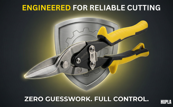 Heavy Duty Aviation Tin Snips – Straight Cut Metal Cutter | Alloy Steel Blade | Non-Slip Grip Sheet Cutting Tool