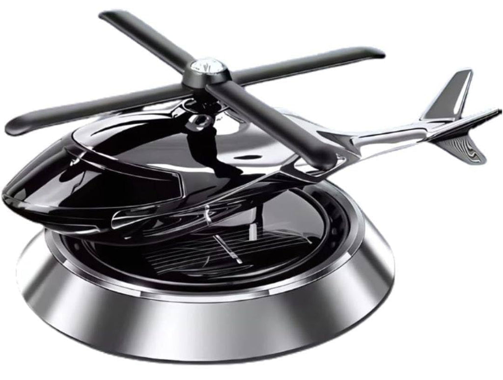 HUPLA Solar Powered Rotating Helicopter Car Dashboard Air Freshener | 360° Spinning Aromatherapy Diffuser | Luxury Car Interior Perfume Decoration