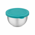 HUPLA Stainless Steel Food Storage Bowl with Lid | Reusable Round Kitchen Container for Snacks, Fruits, Dry Fruits & Leftovers | Colourful Lid Options