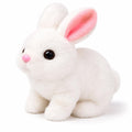 HUPLA Walking & Talking Rabbit Toy | Interactive White Bunny Soft Toy with Walking Movement, Bunny Sounds, Moving Ears & Nose | Battery Operated Plush Animal Toy for Kids – 1 Pc