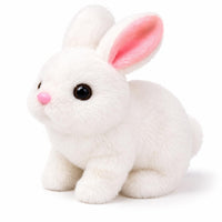 HUPLA Walking & Talking Rabbit Toy | Interactive White Bunny Soft Toy with Walking Movement, Bunny Sounds, Moving Ears & Nose | Battery Operated Plush Animal Toy for Kids – 1 Pc