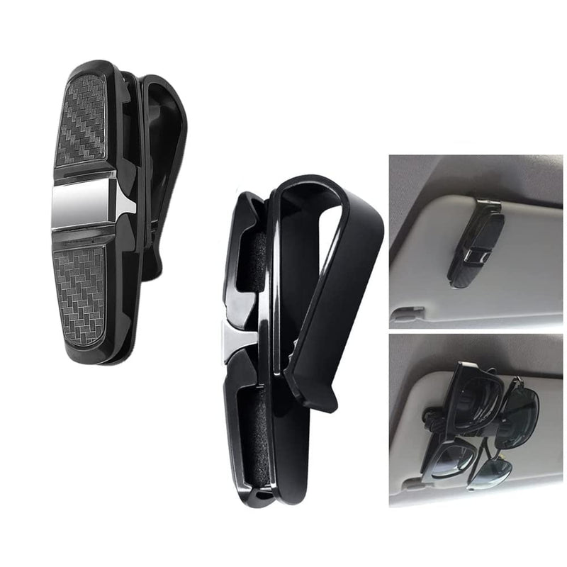 HUPLA Car Sun Visor Sunglasses Holder – 2-in-1 Glasses & Card Clip for Car