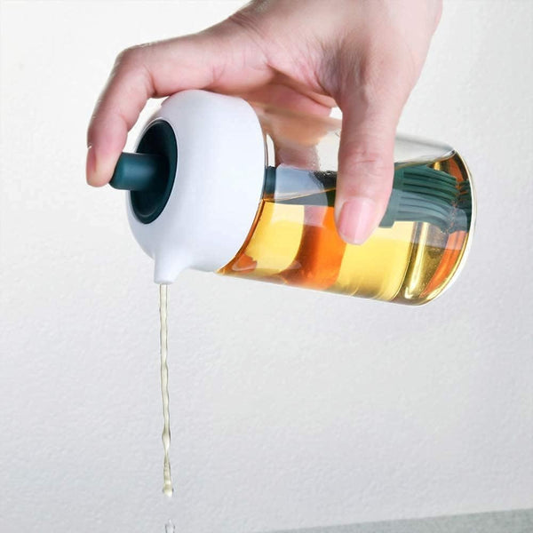 HUPLA Cooking Oil Dispenser Bottle with Silicone Basting Brush | Refillable Oil Brush Container for Cooking, BBQ, Baking & Kitchen Use – 1 Pc