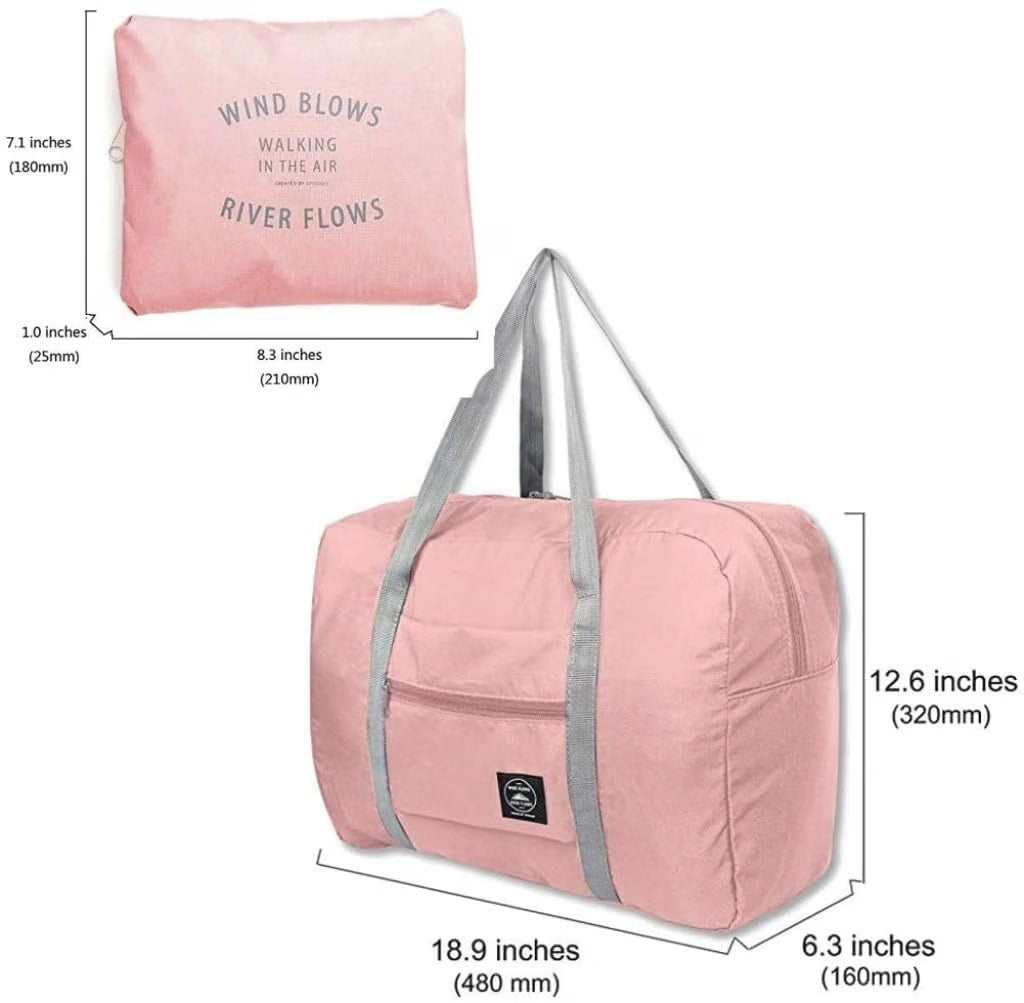 Large Travel Duffle Bag for Women & Men – Lightweight Foldable Overnight Gym & Weekend Bag with Front Pocket