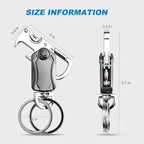 Multi-Function Metal Keychain Bottle Opener with Double Key Rings & Carabiner – Portable Key Holder | 1 Pc