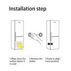 HUPLA Refrigerator Door Lock with Key | Adhesive Fridge Safety Lock with Stainless Steel Cable | No-Drill Security Lock for Refrigerator, Freezer, Cabinet & Drawer – Black
