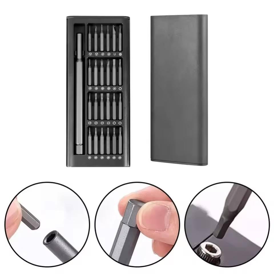 HUPLA 24-in-1 Precision Screwdriver Set | Portable Utility Repair Kit for Mobile, Laptop, Watch & Electronics | Magnetic Bits Toolkit