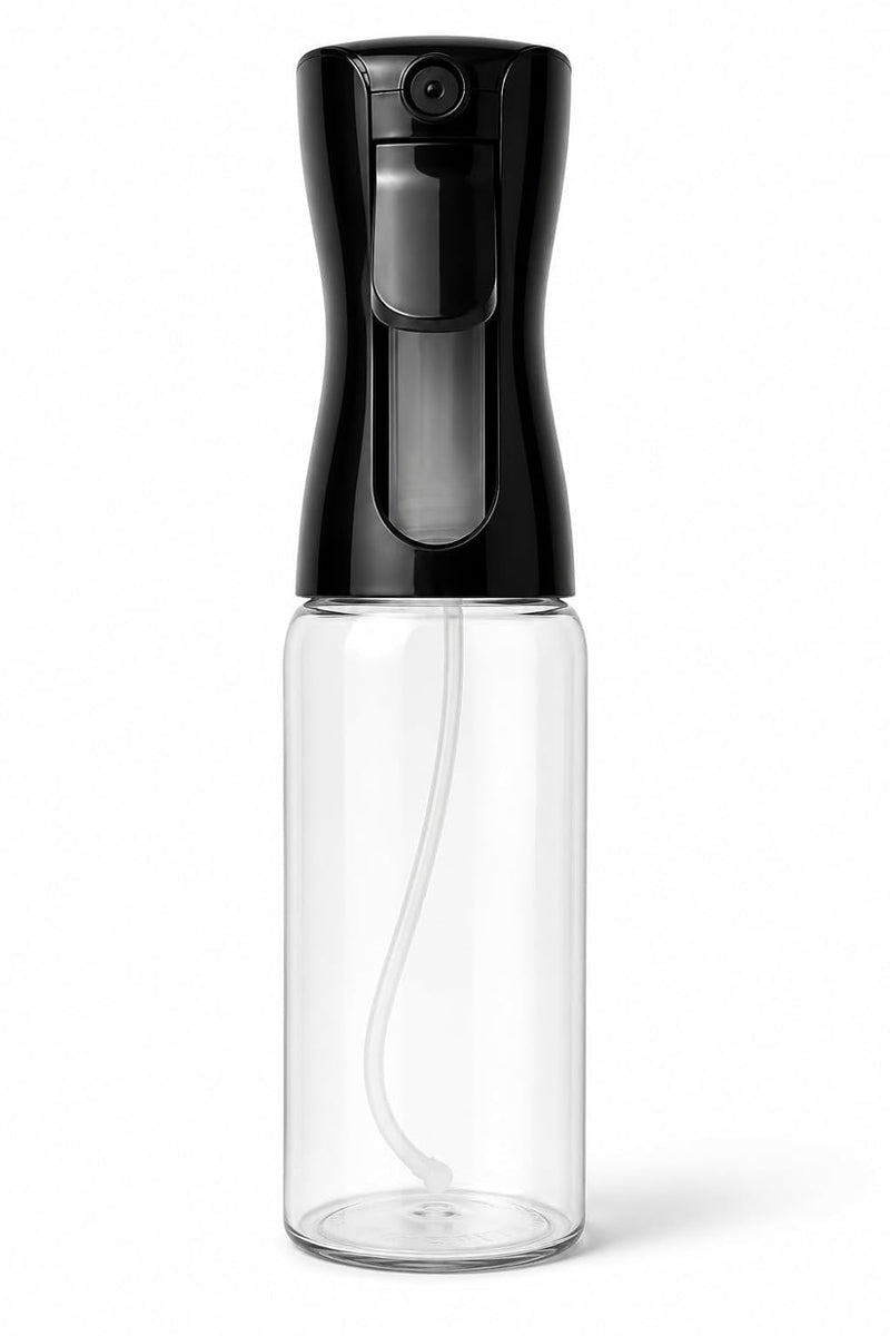 HUPLA Cooking Oil Spray Bottle | Fine Mist Oil Sprayer for Kitchen, Air Fryer, BBQ, Salad & Baking | Refillable Oil Dispenser – Black
