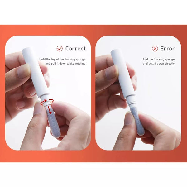 HUPLA 3-in-1 Earbuds Cleaning Pen | Multifunction Cleaner Kit for Earphones & Charging Cases