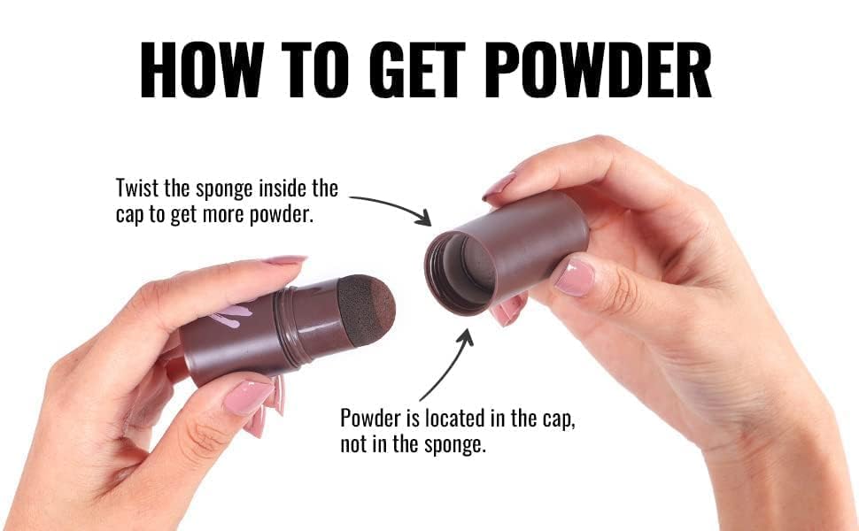 Hairline Shadow Powder Stick – Instant Hair Root Touch-Up & Hairline Filling Powder for Women & Men