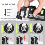 HUPLA 4-in-1 Multipurpose Laser Level Tool | Laser Line, Bubble Level, Measuring Tape & Ruler for Home, DIY & Installation