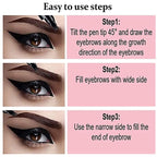 4-Tip Eyebrow Pen – Microblading Effect Brow Contouring Pen for Natural-Looking Eyebrow Definition