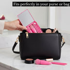 Portable Mini Makeup Brush Set with Mirror | Soft Cosmetic Brushes Kit for Foundation, Blush & Eye Makeup