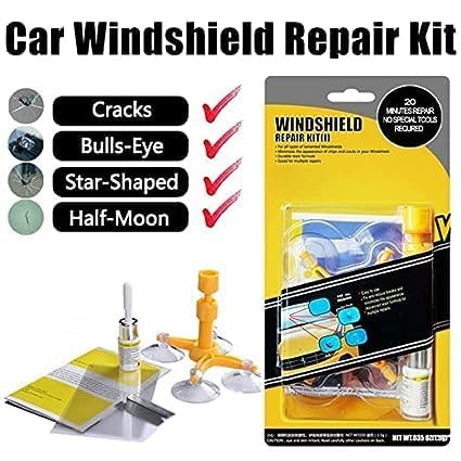 DIY Windshield Crack & Chip Repair Kit – Car Glass Repair Resin Tool Set for Minor Windshield Damage