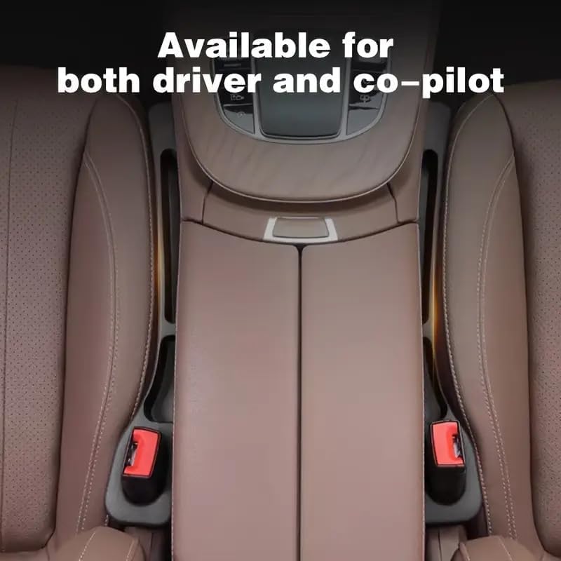 HUPLA Car Seat Gap Filler Organizer Set (4 PCS) – Universal Side Seat Storage Pocket, Anti-Drop Car Gap Organizer for Phone, Keys, Cards & Coins