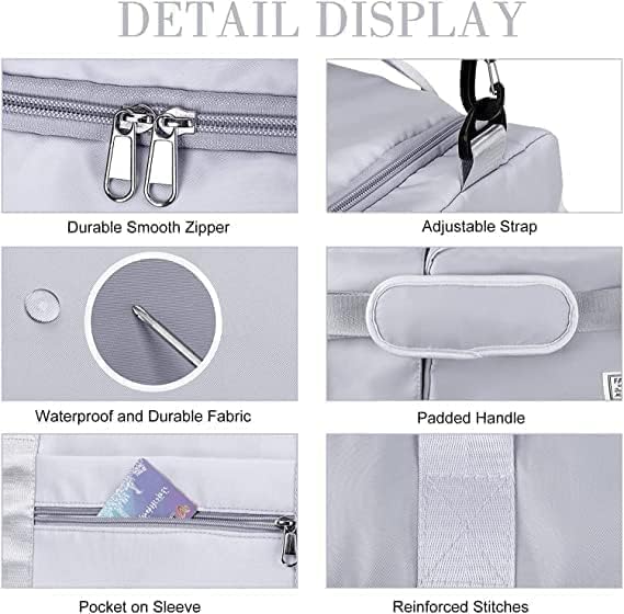 Large Travel Duffle Bag with Shoe & Front Pockets – Convertible Hand Carry & Shoulder Bag for Travel, Gym & Weekend Trips