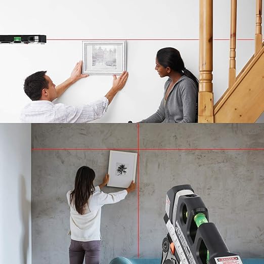 HUPLA 4-in-1 Multipurpose Laser Level Tool | Laser Line, Bubble Level, Measuring Tape & Ruler for Home, DIY & Installation
