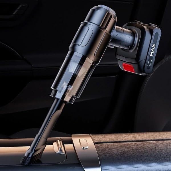 HUPLA Cordless Car Vacuum Cleaner – Rechargeable Handheld Vacuum with Multi-Nozzle Attachments
