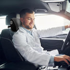 Car Neck Pillow for Headrest – Ergonomic Neck Support Cushion for Comfortable Driving, Black/Grey