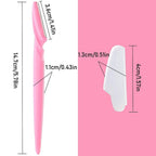 HUPLA Eyebrow Razor Set for Women (Pack of 3) | Face & Eyebrow Hair Remover | Dermaplaning Tool for Smooth Skin & Peach Fuzz Removal
